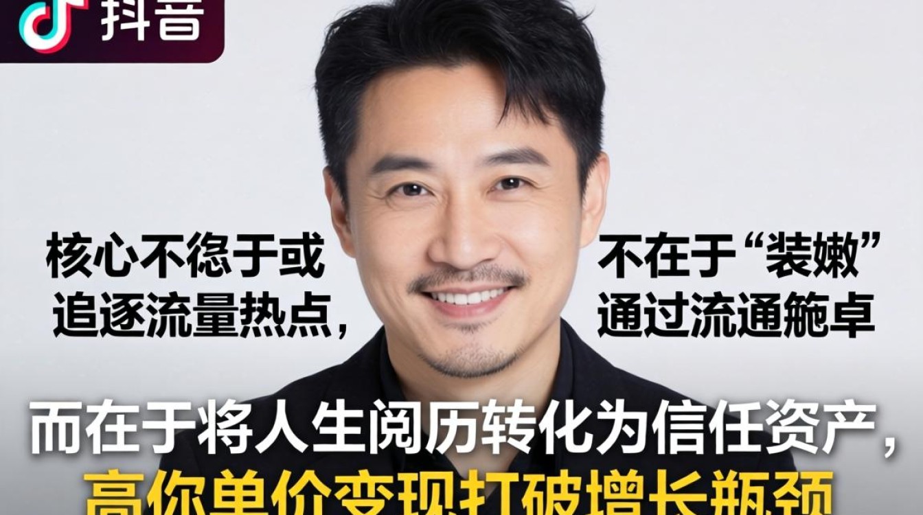 中年人抖音怎么拍好看?揭秘高级变现玩法突破增长瓶颈 揭秘高级变现玩法突破增长瓶颈