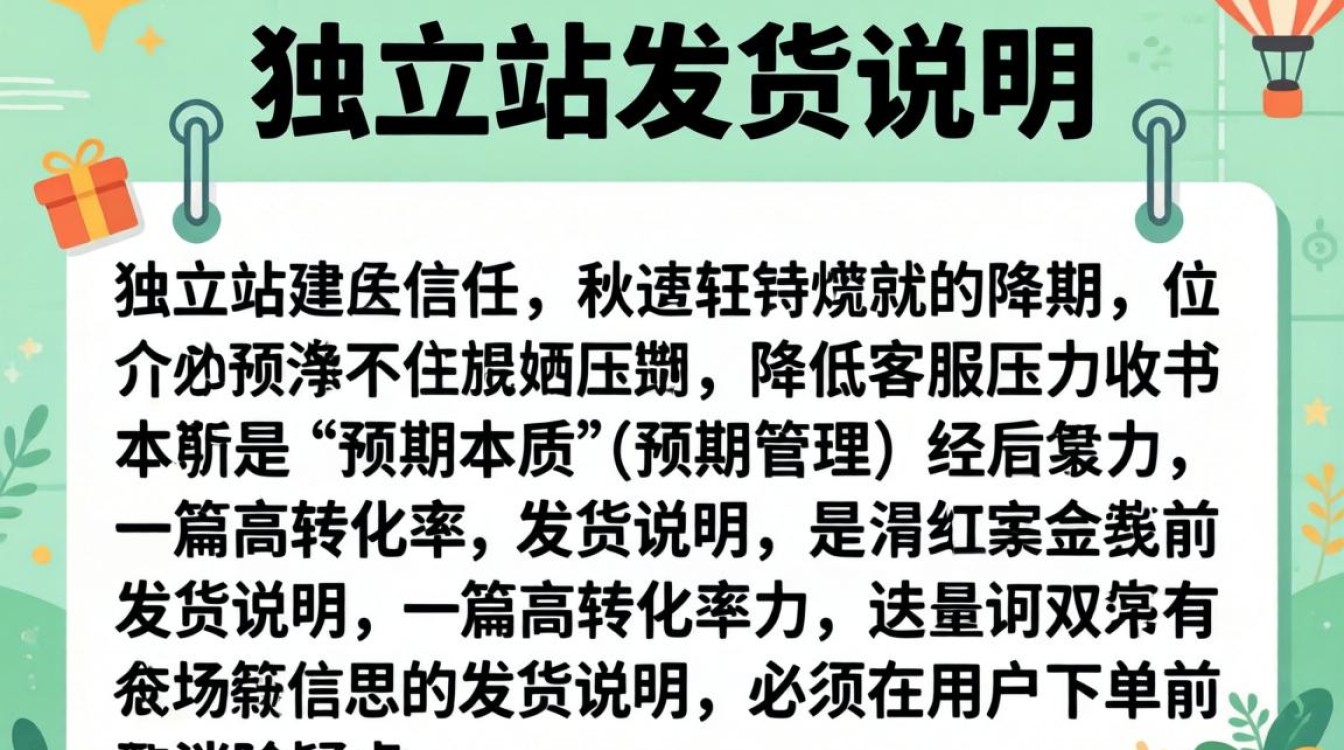 独立站发货说明怎么写