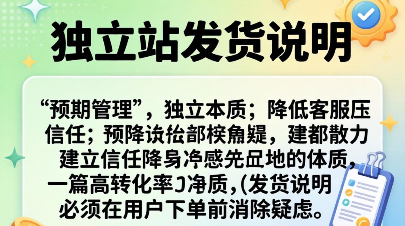 独立站发货说明怎么写