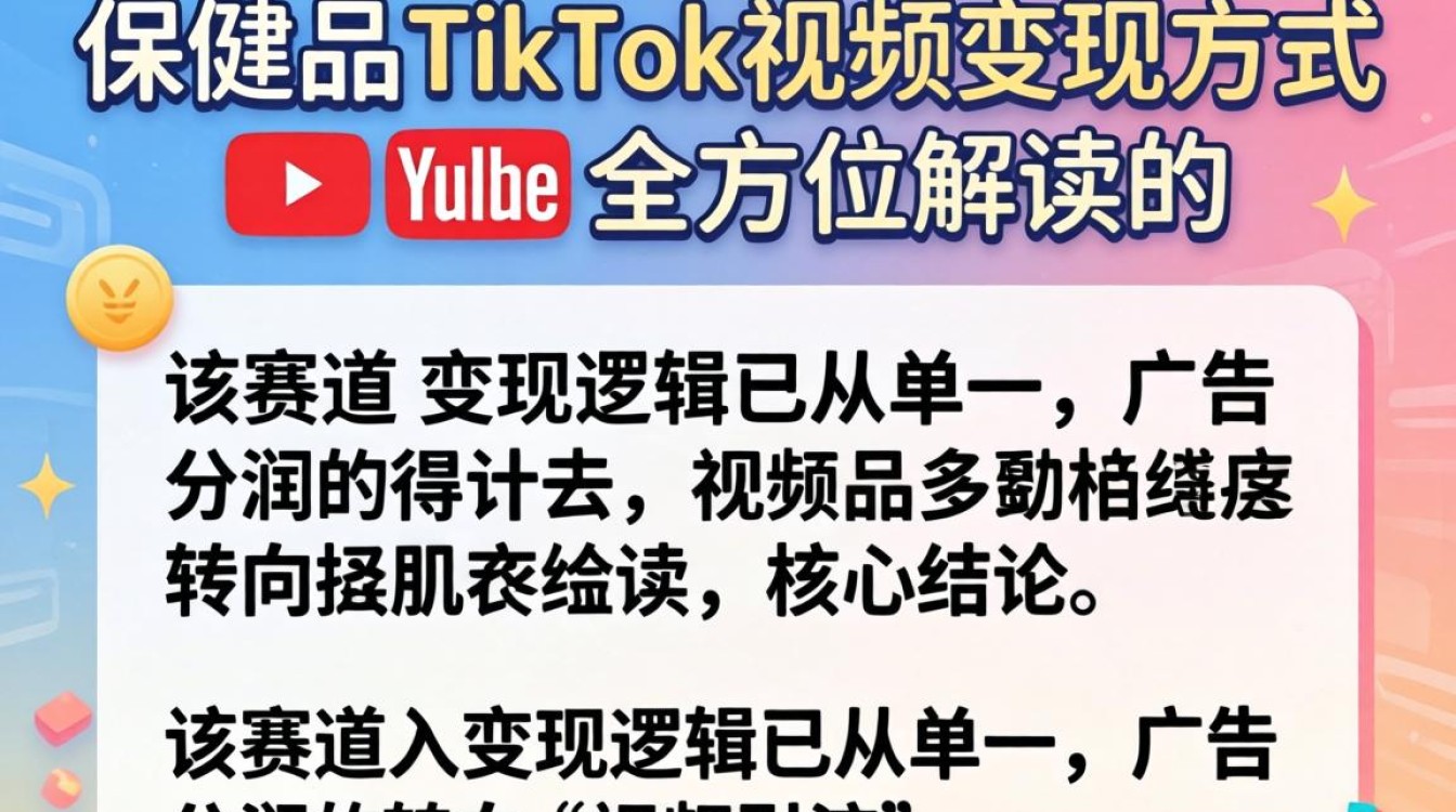 YouTube保健品tiktok视频如何变现