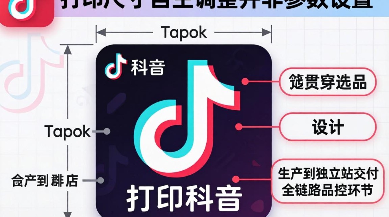 TikTok标签打印尺寸设置教程