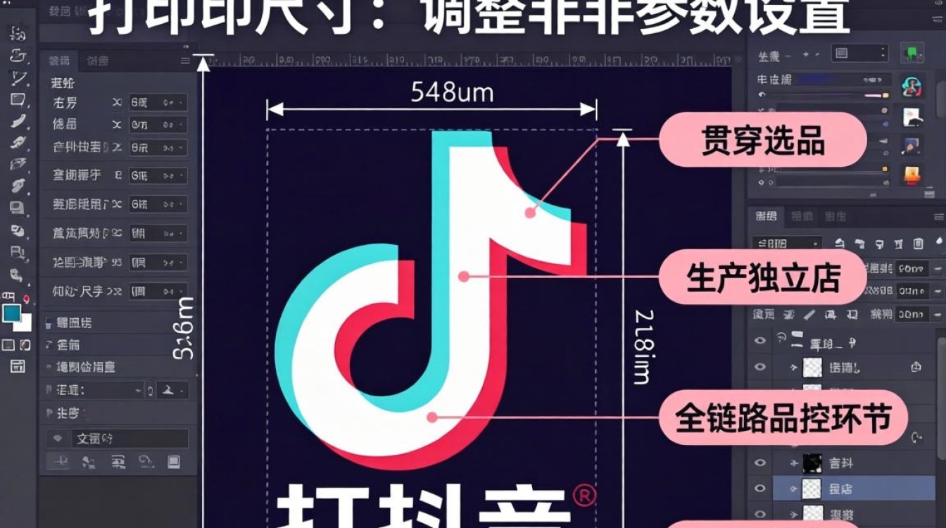 TikTok标签打印尺寸设置教程