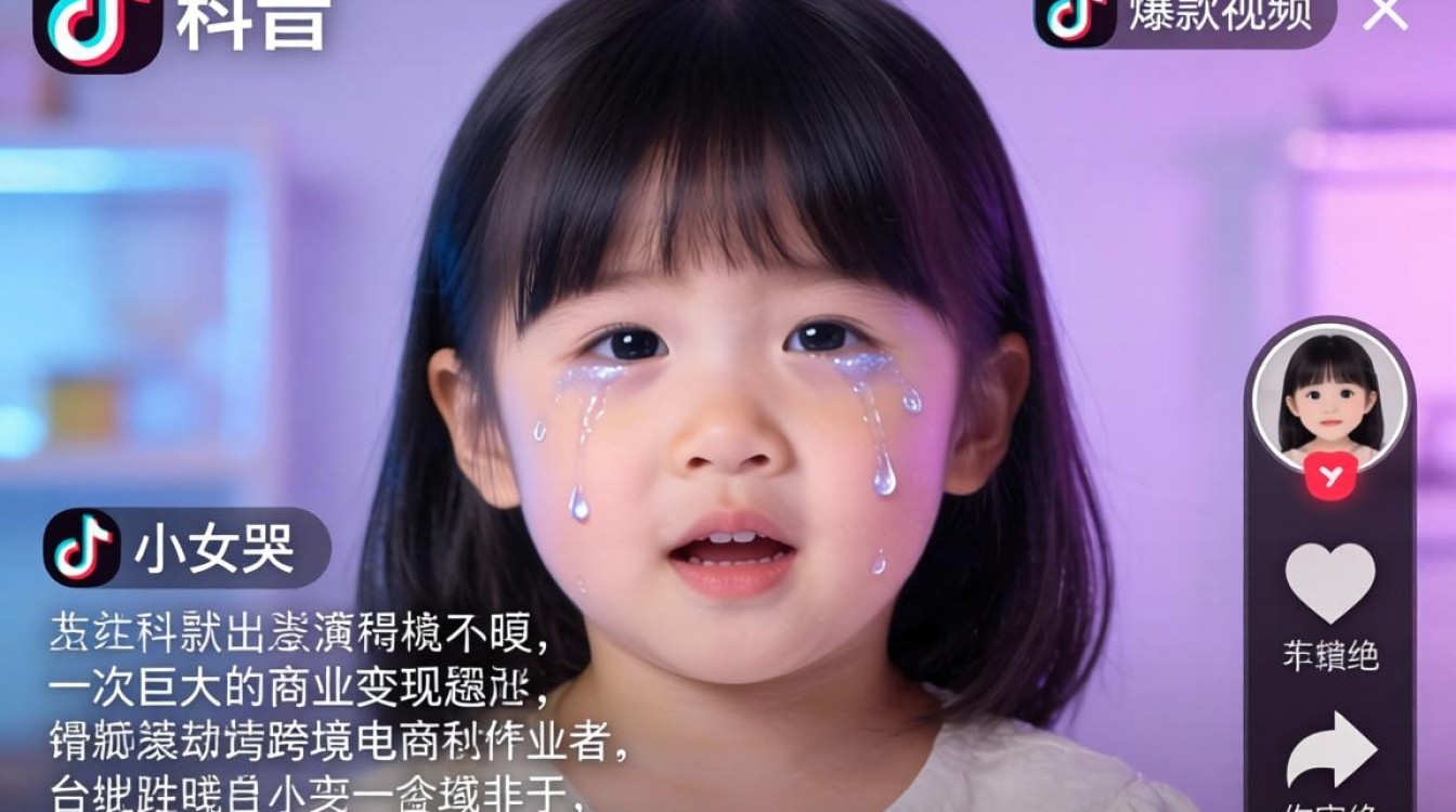 TikTok小女孩哭是怎么回事