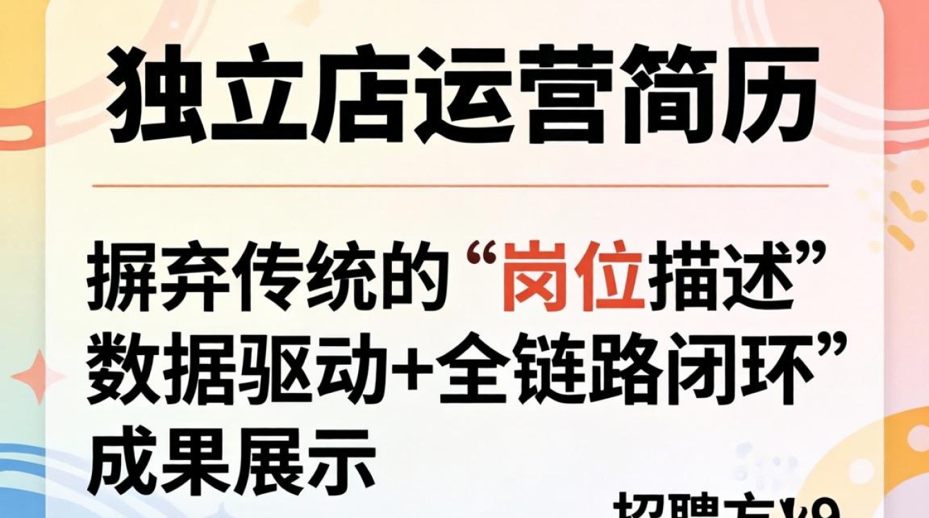 独立站运营简历怎么写才能吸引HR