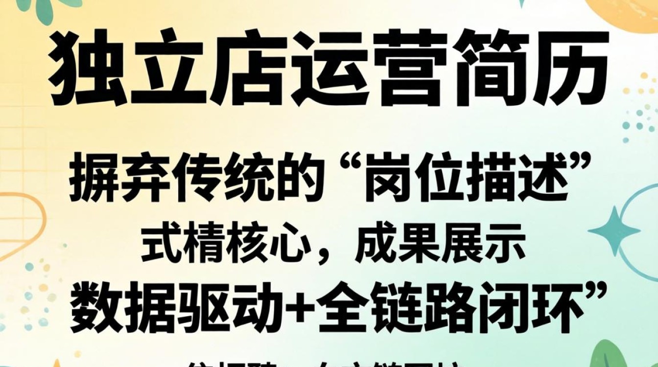 独立站运营简历怎么写才能吸引HR