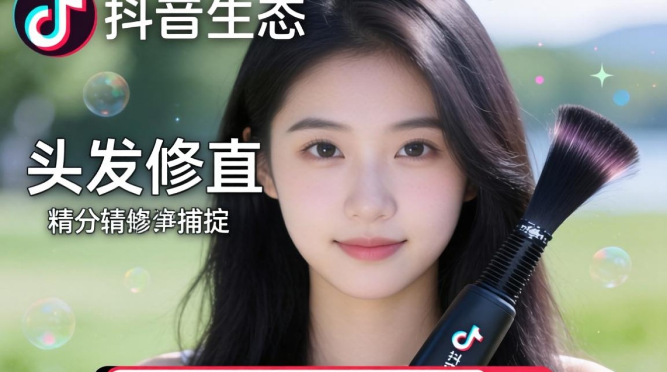 抖音怎么把头发修直的