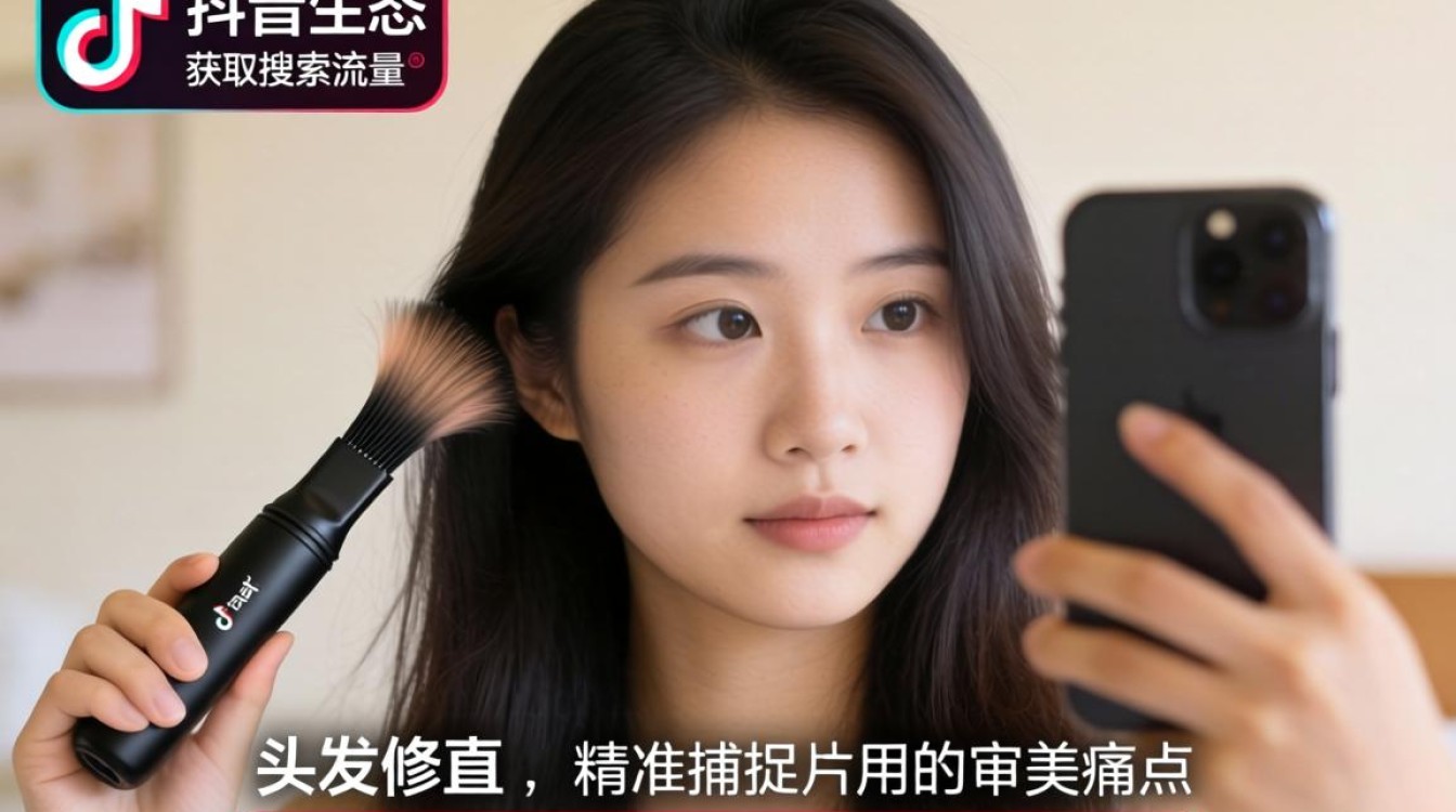 抖音怎么把头发修直的