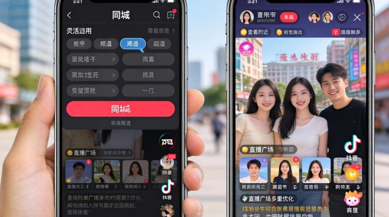 抖音多屏看附近的人怎么操作