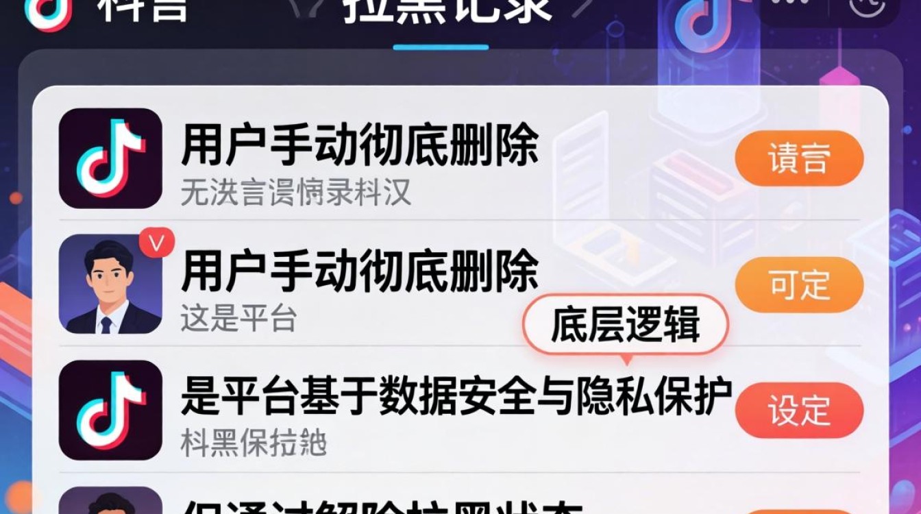 抖音拉黑记录能彻底清除吗