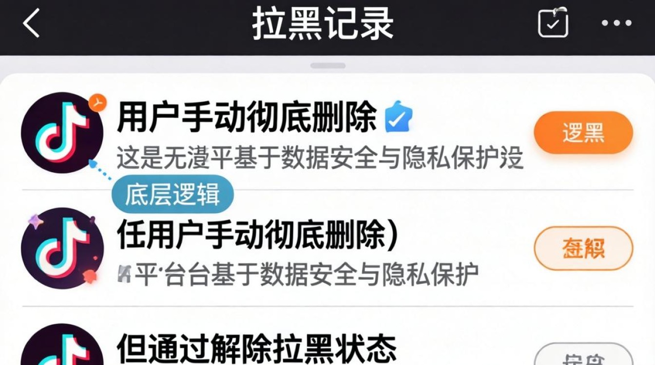 抖音拉黑记录能彻底清除吗
