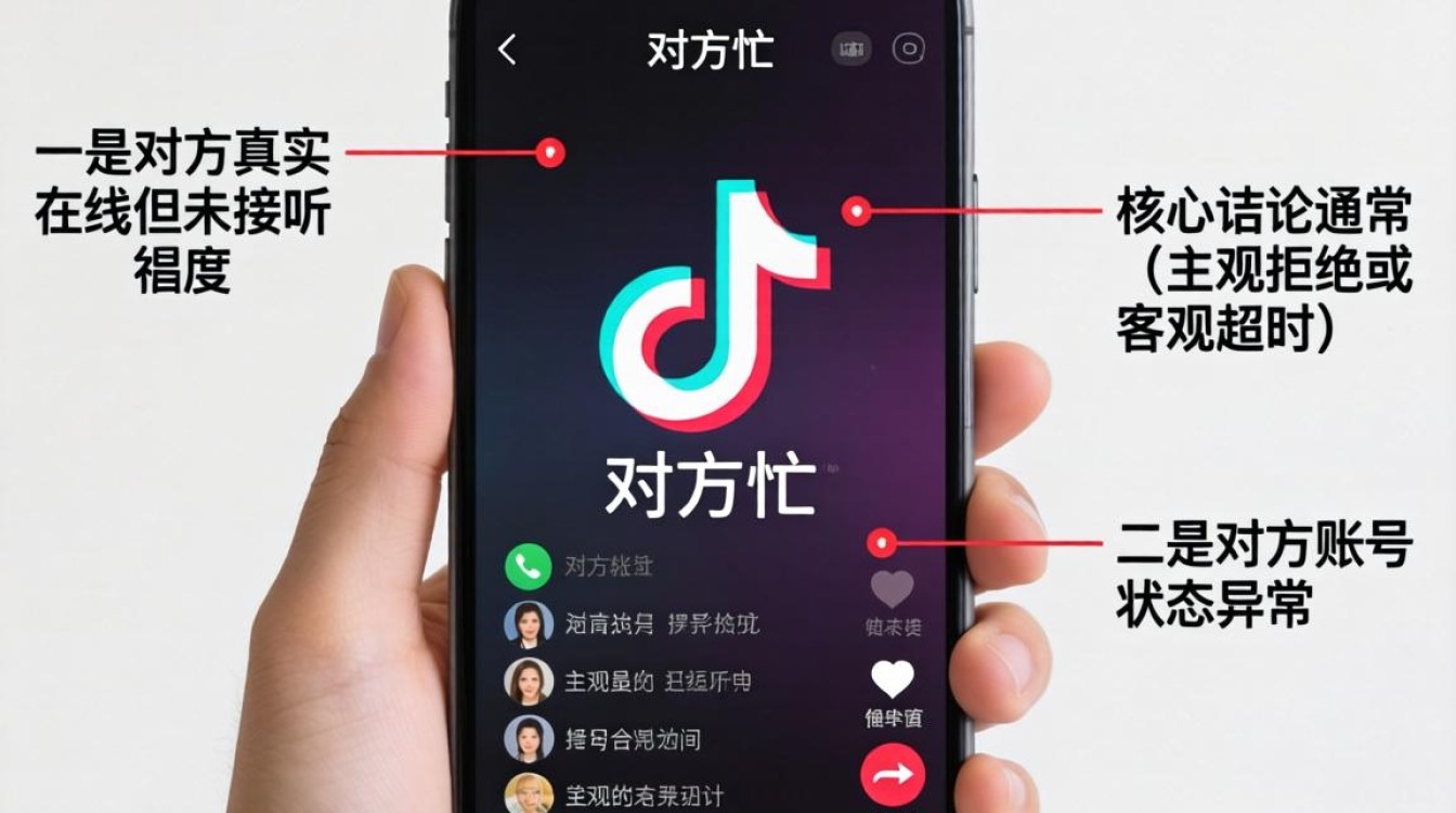 抖音通话对方忙怎么回事