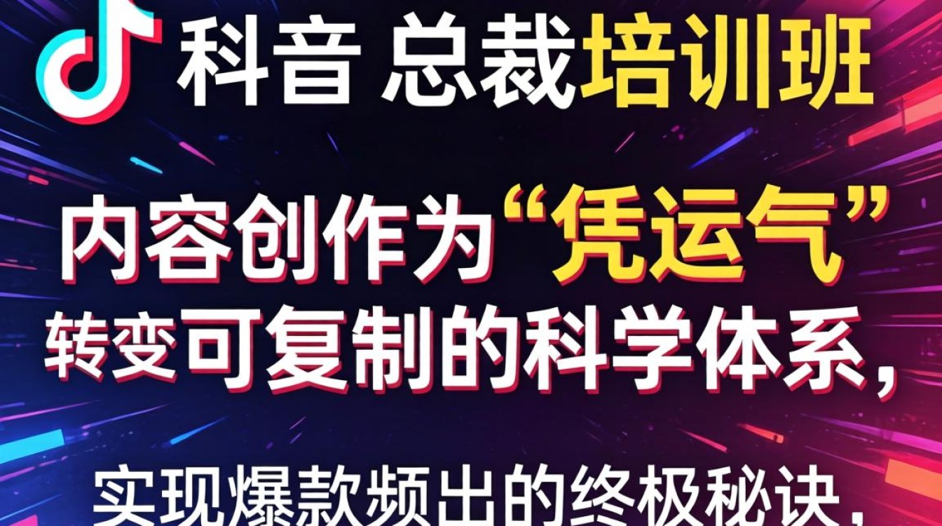 TikTok总裁培训班教什么内容创作技巧