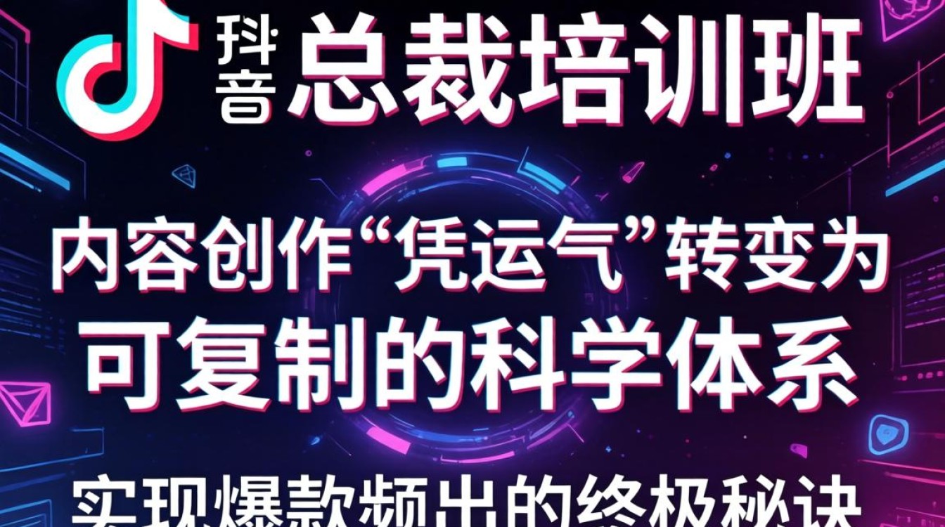 TikTok总裁培训班教什么内容创作技巧