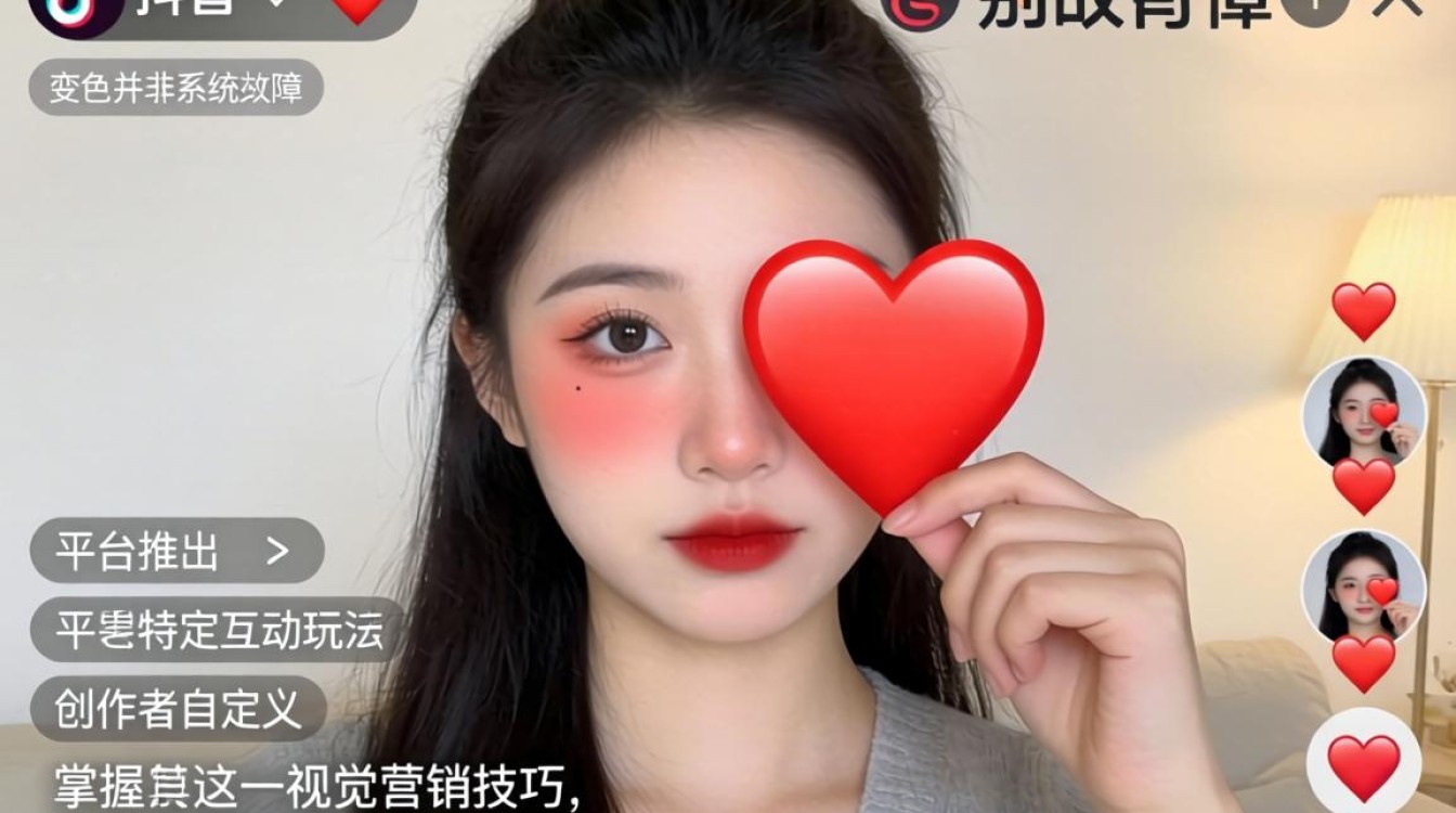 抖音小红心怎么换颜色了