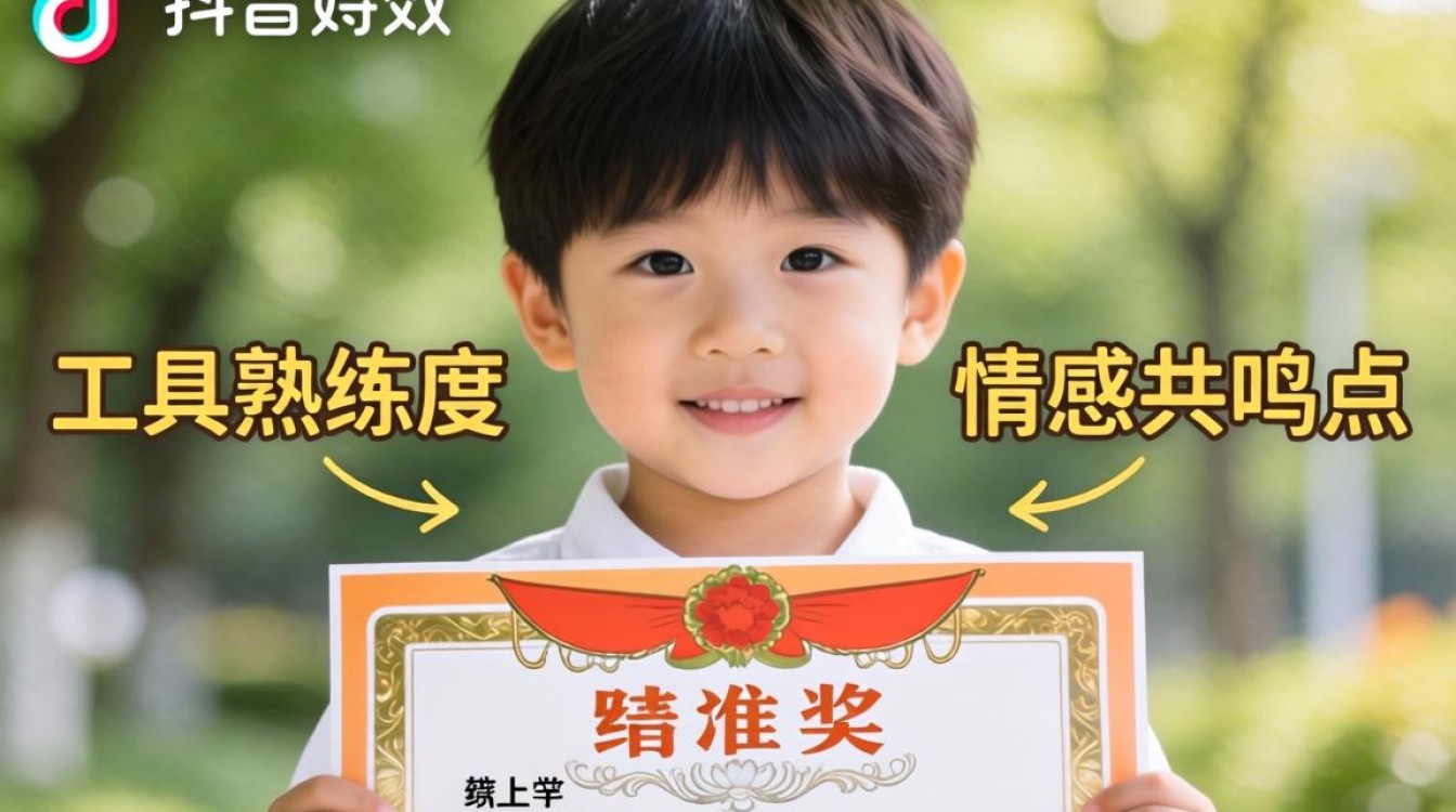 小孩奖状抖音特效怎么做