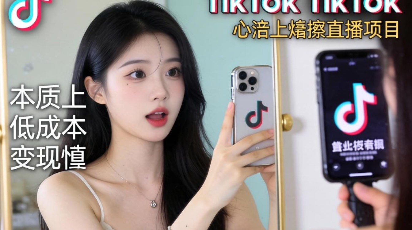 海外tiktok美女擦镜子持续收入增长