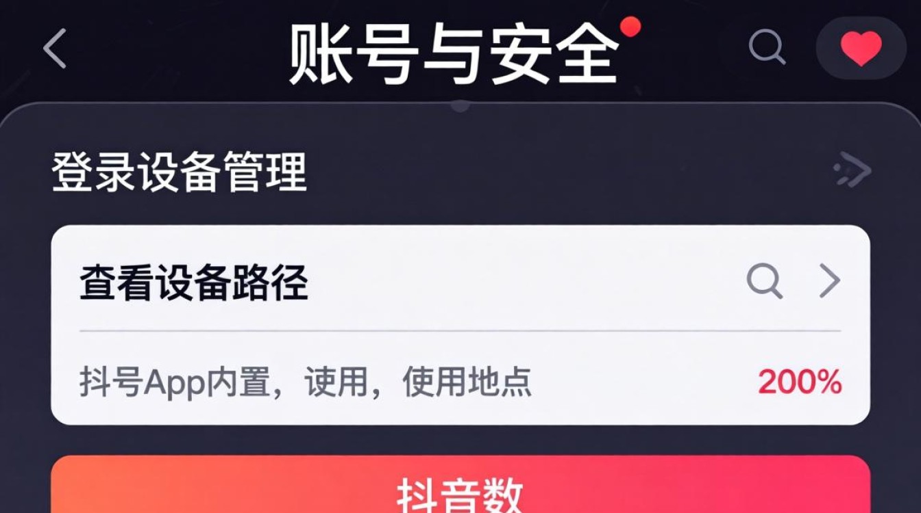 抖音账号登录设备查询方法
