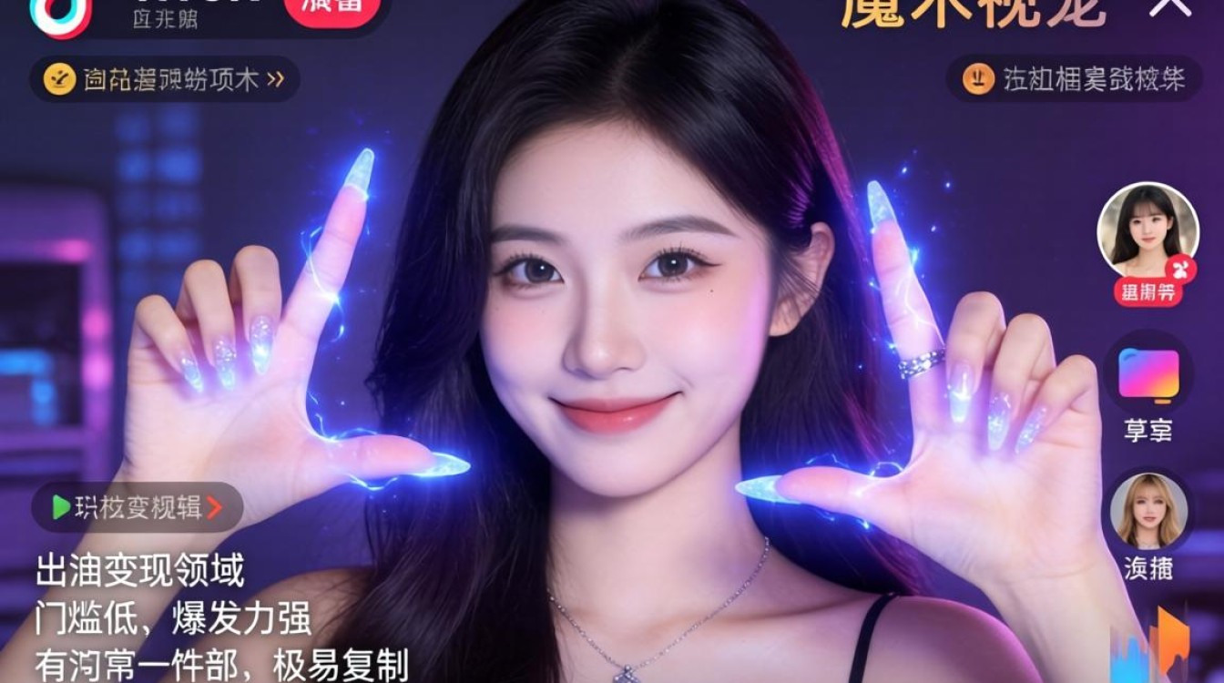 TikTok美女手指发光魔术怎么做?手指发光魔术变现教程 TikTok美女手指发光魔术怎么做