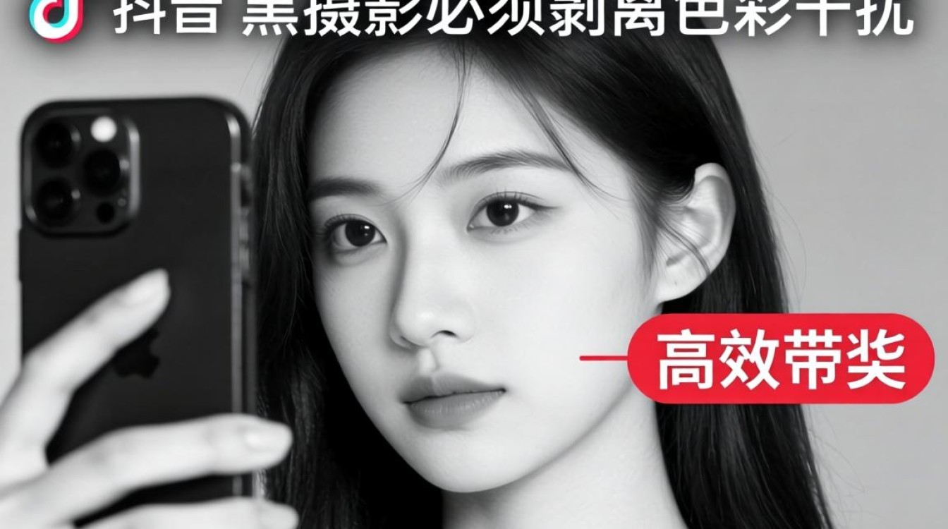 抖音怎么拍黑白相片好看