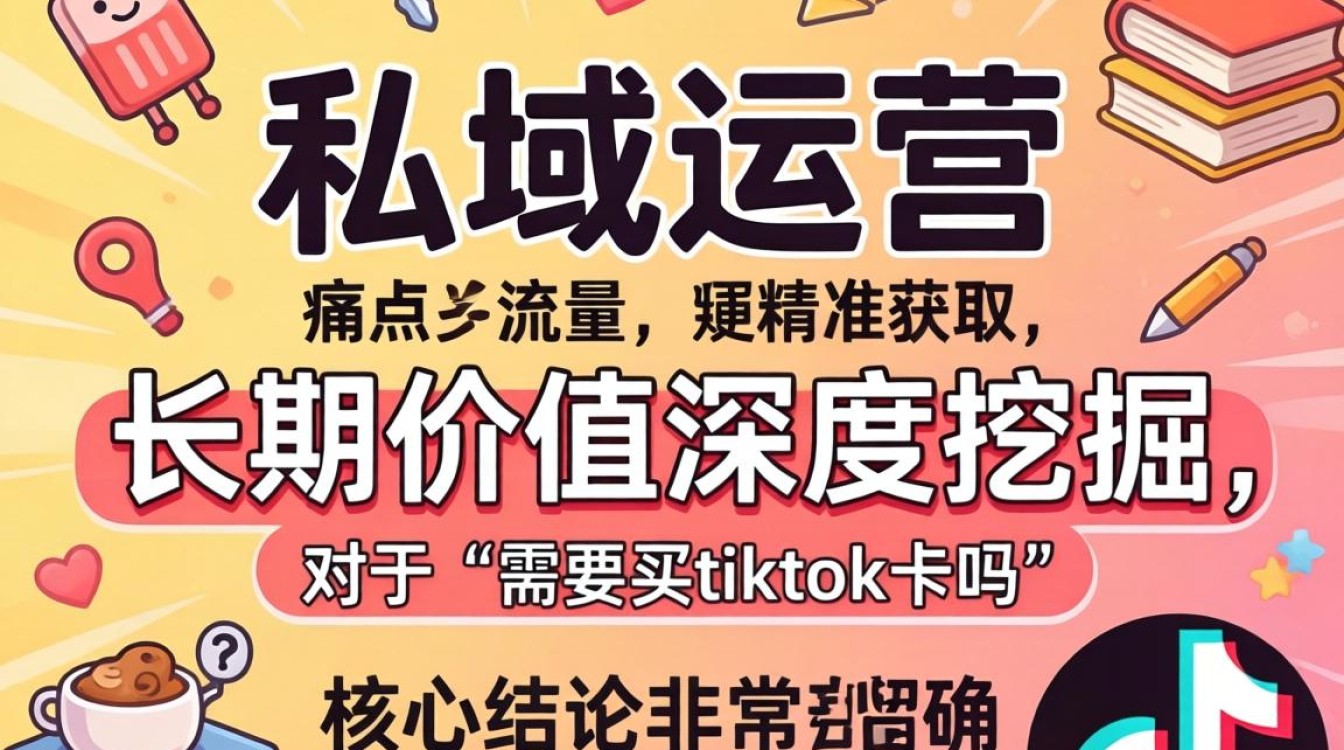 私域运营需要买tiktok卡吗