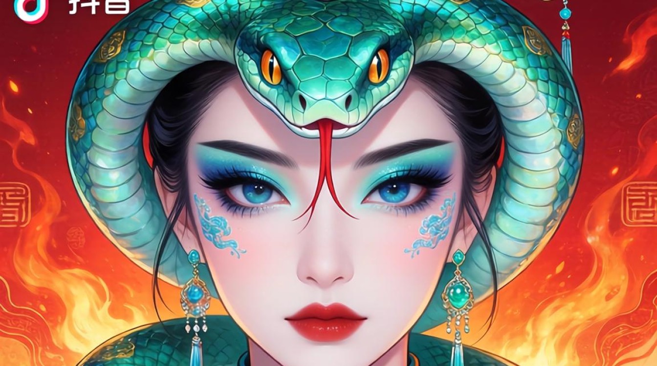 抖音上的青蛇妆怎么化妆