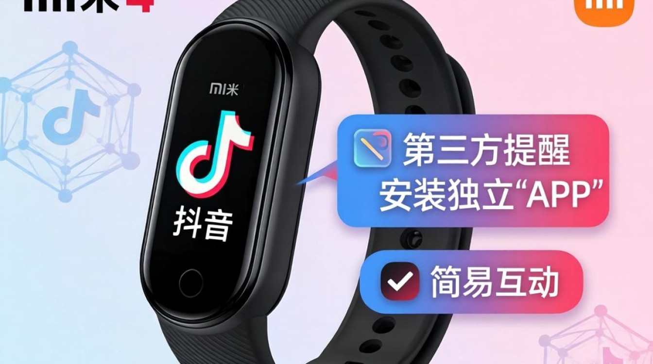 小米手环4能安装抖音吗