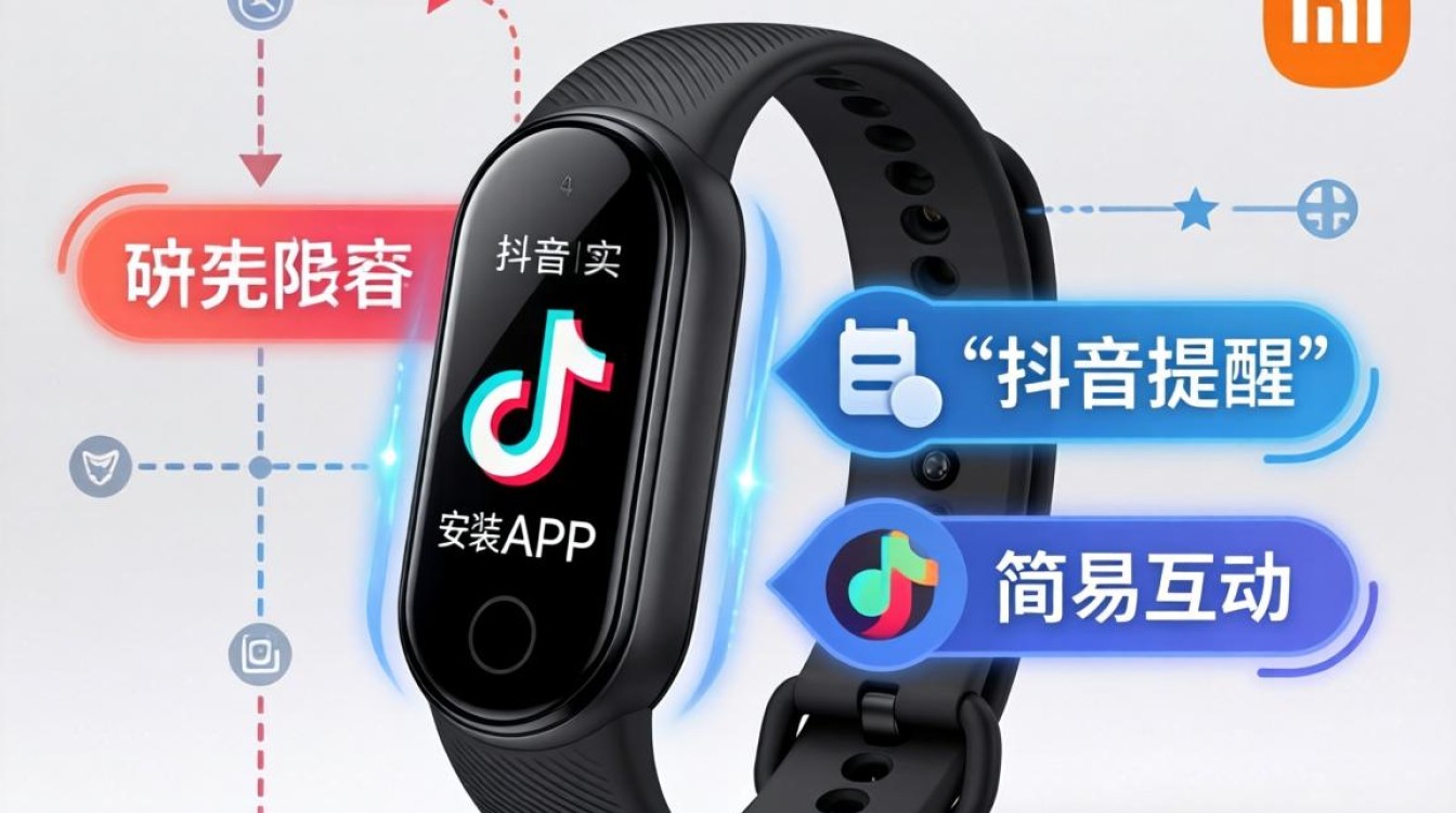 小米手环4能安装抖音吗