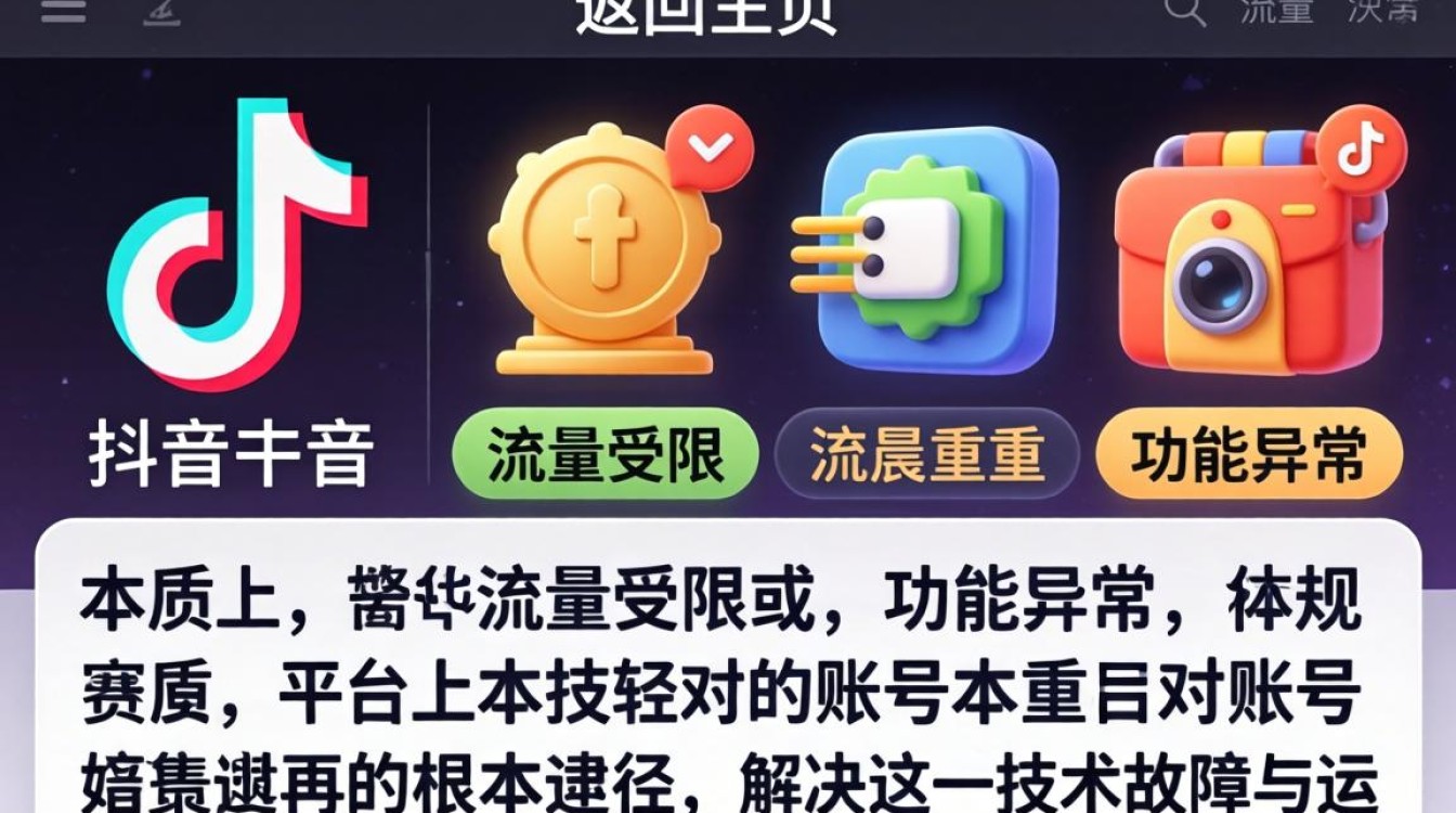 抖音主页返回键失灵怎么办