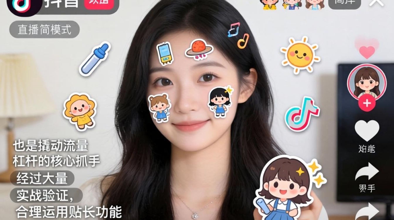 抖音直播怎么搞贴纸模式