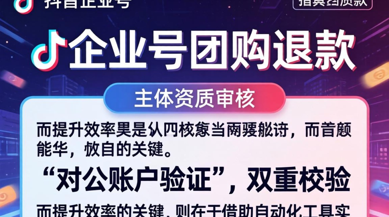 抖音企业号团购退款流程详解