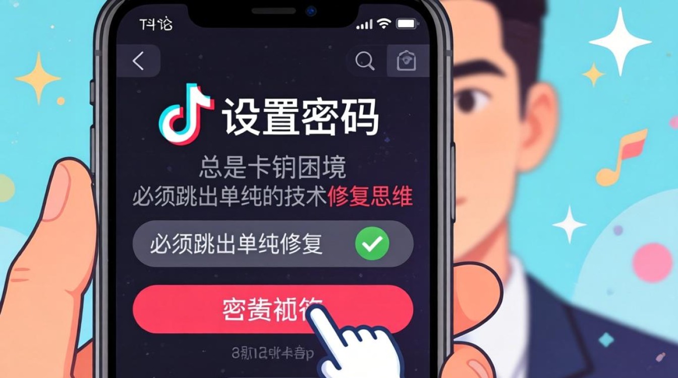 TikTok设置密码总是卡住怎么办
