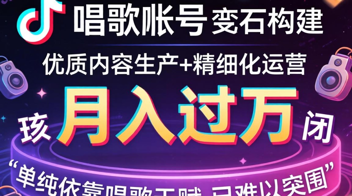 抖音唱歌变现如何月入过万