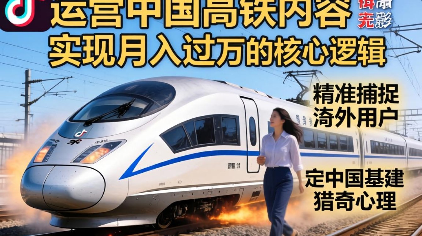 如何在TikTok看中国高铁月入过万