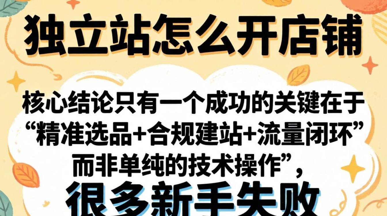 新手独立站开店流程详解
