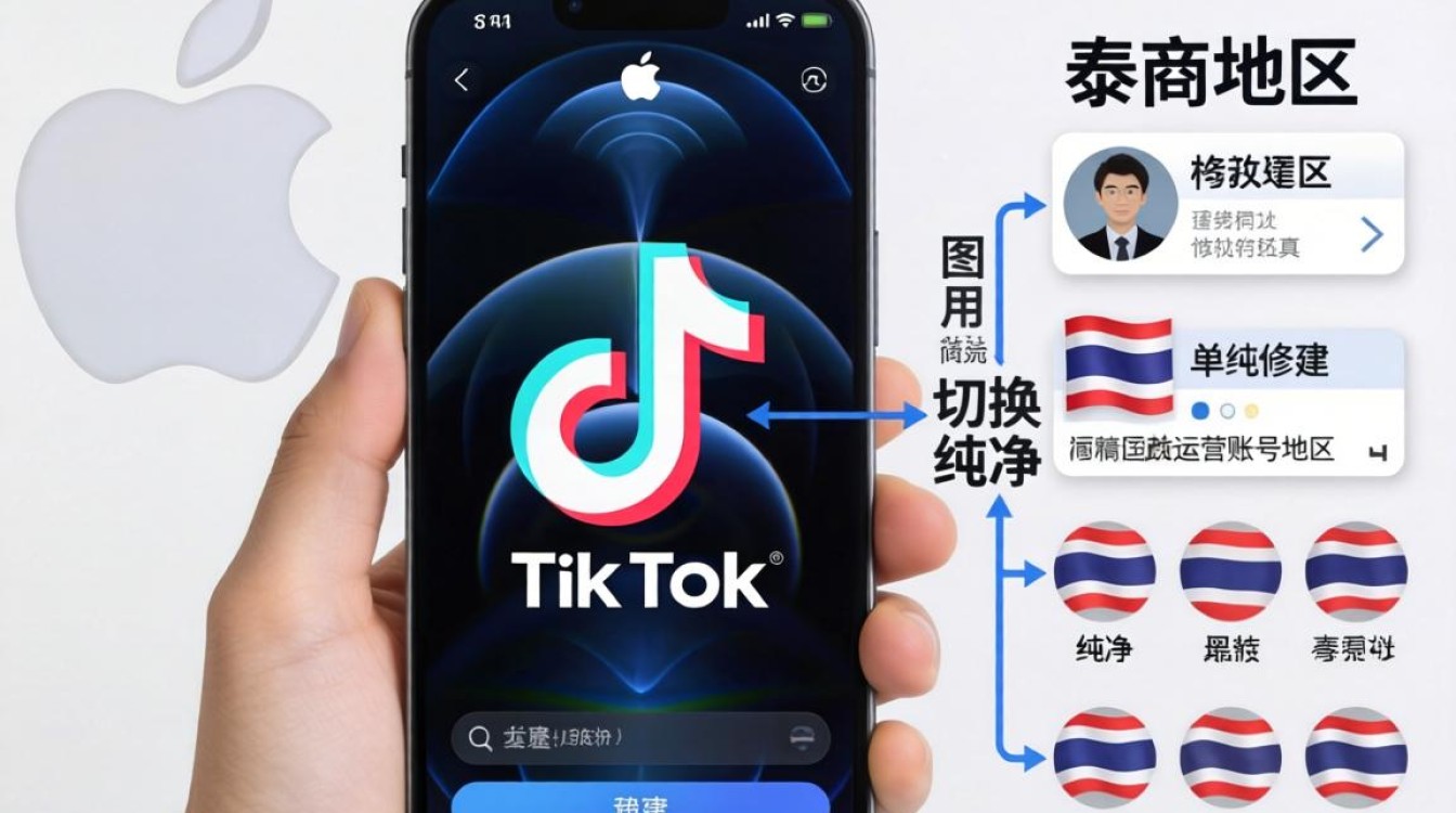 苹果手机tiktok怎么切换泰国