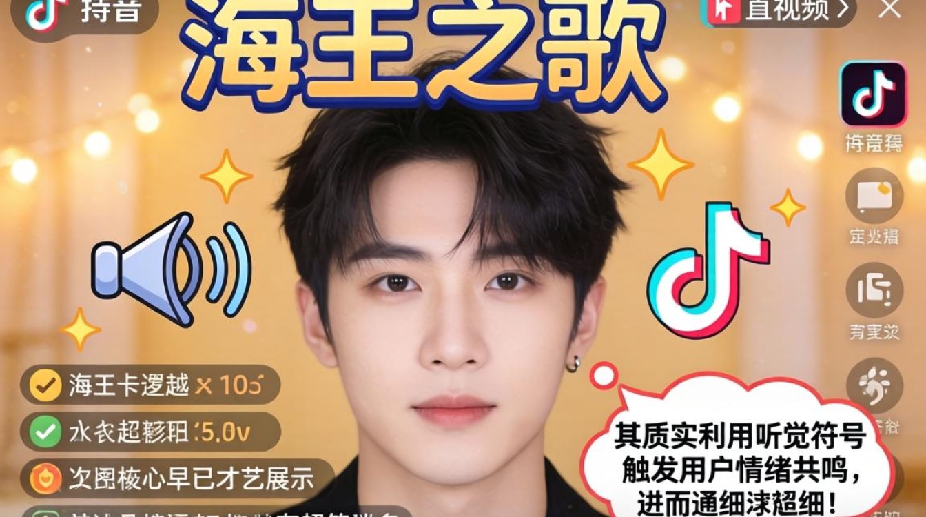 抖音上的海王之歌怎么唱