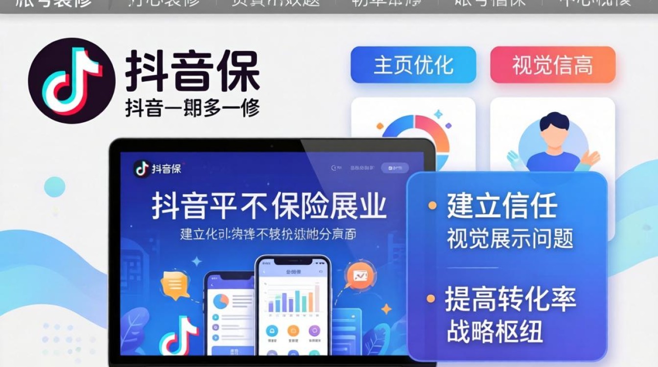 抖音保险账号如何装修优化