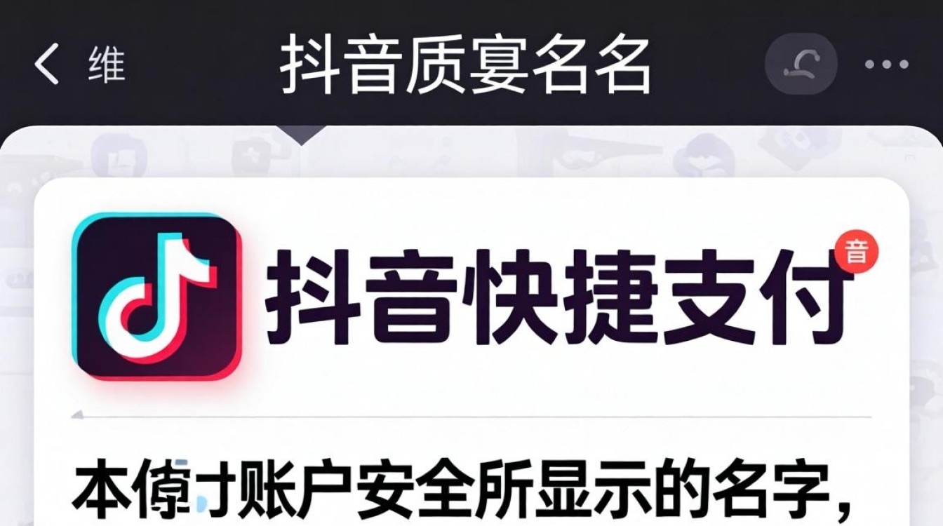 抖音快捷支付名字怎么改