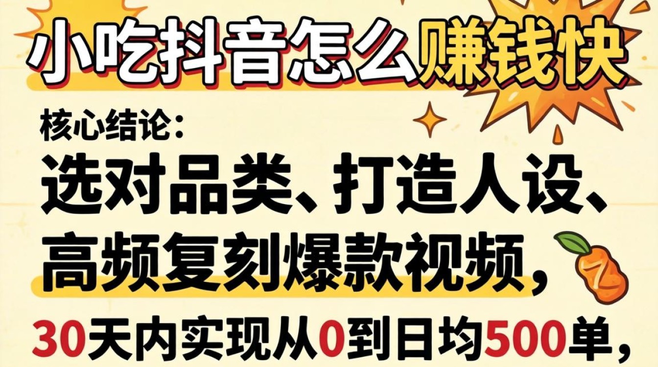 抖音小吃创业可复制的成功经验分享