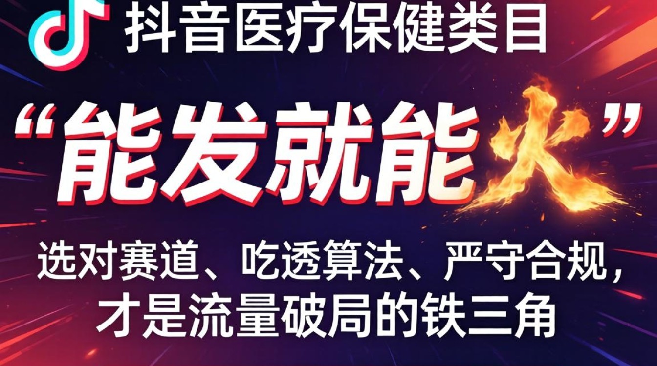 抖音医疗保健类目怎么选?如何用算法分析提升流量 抖音医疗保健类目怎么选