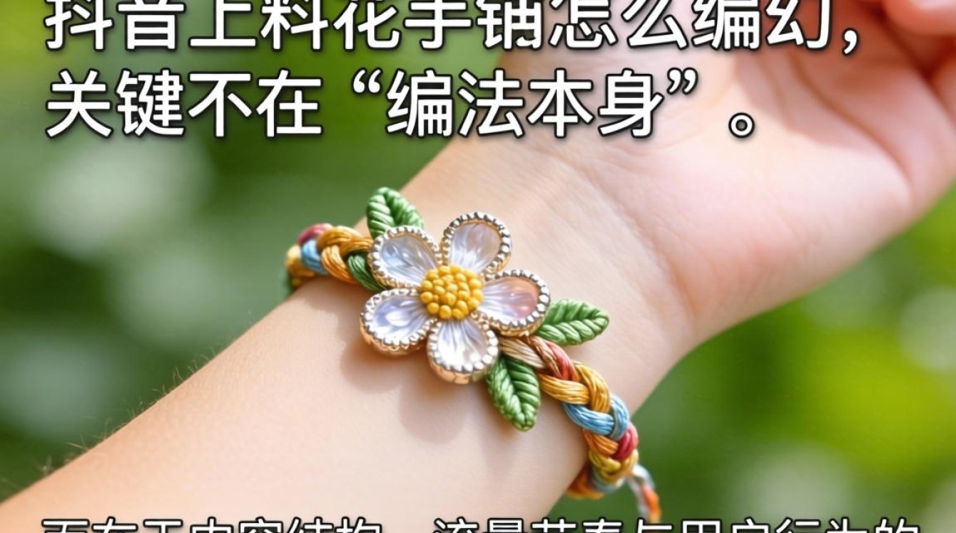 花朵手链编织教程抖音爆款流量词