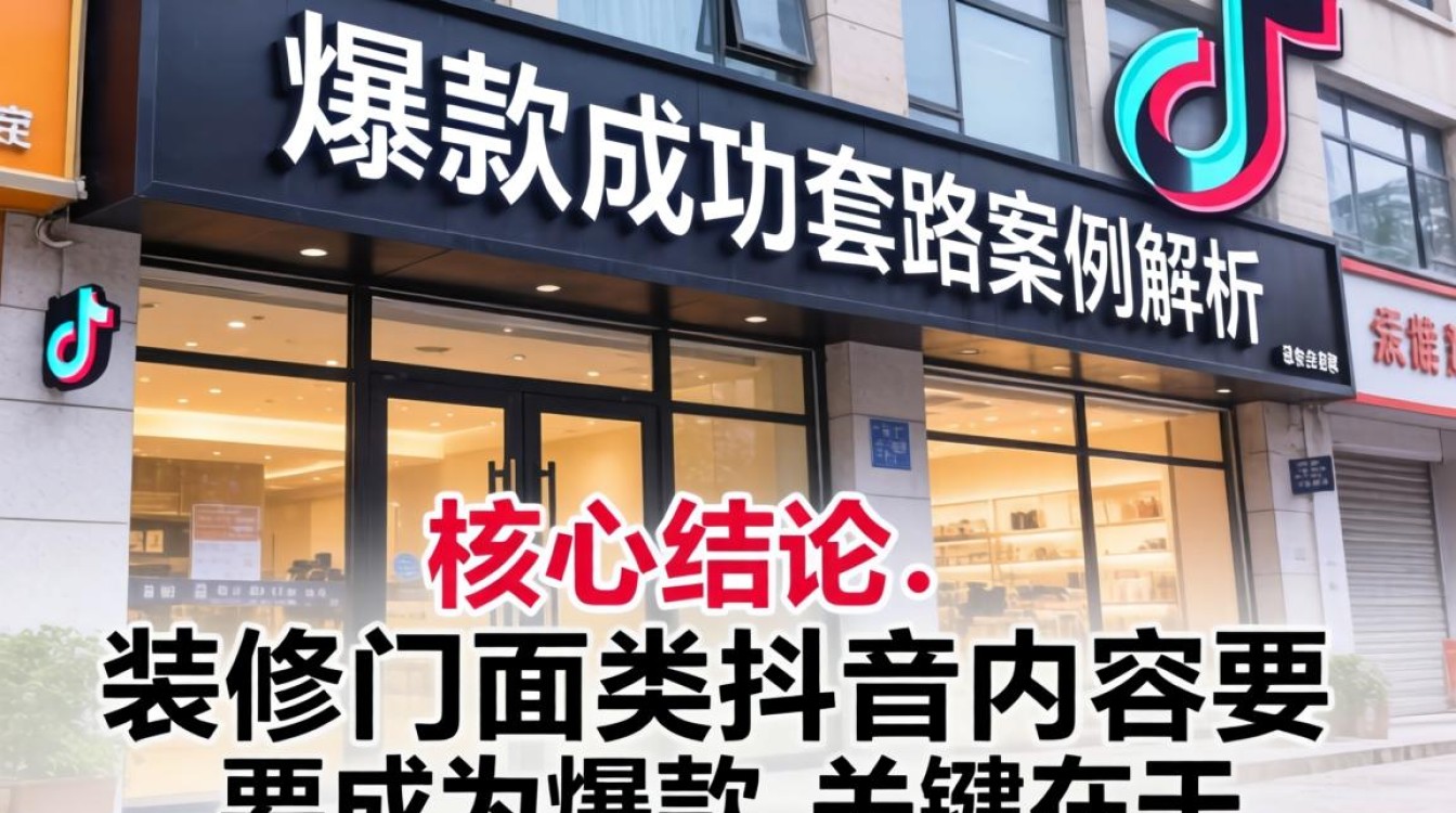 抖音装修门面爆款视频制作套路与实操案例