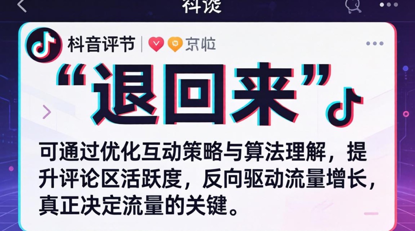 抖音评论区怎么退回来?算法推荐与流量获取技巧 算法推荐与流量获取技巧