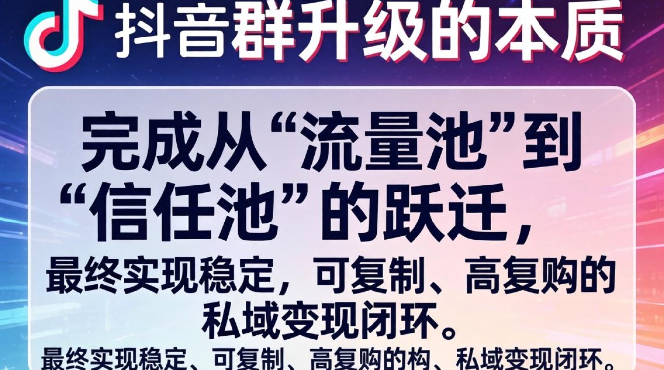 抖音群怎么升级才能稳定变现