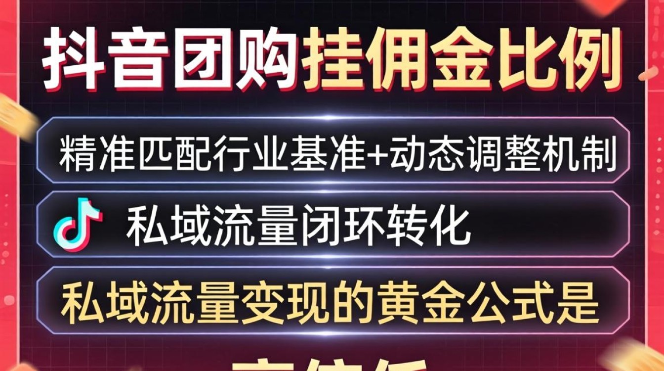 抖音团购怎么挂佣金比例?私域流量如何高效变现 抖音团购怎么挂佣金比例