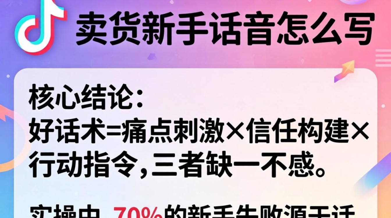 抖音卖货话术模板 新手运营实操必看