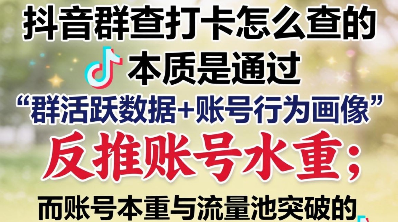抖音群查打卡怎么查?账号权重与流量池突破方法 账号权重与流量池突破方法