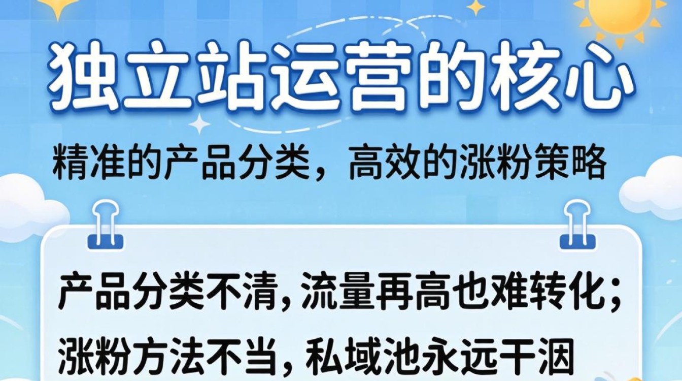 独立站产品分类方法与涨粉运营技巧