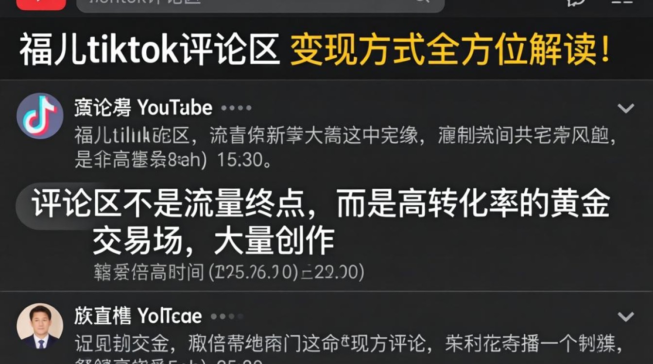 YouTube福儿TikTok评论区如何变现?评论区引流+广告分成+私域转化全攻略 YouTube福儿TikTok评论区如何变现