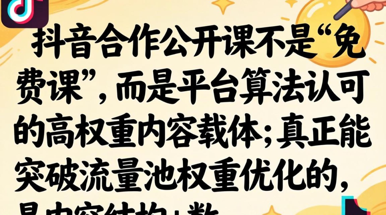 抖音合作公开课怎么上?抖音合作课流量池权重优化方法 抖音合作课流量池权重优化方法